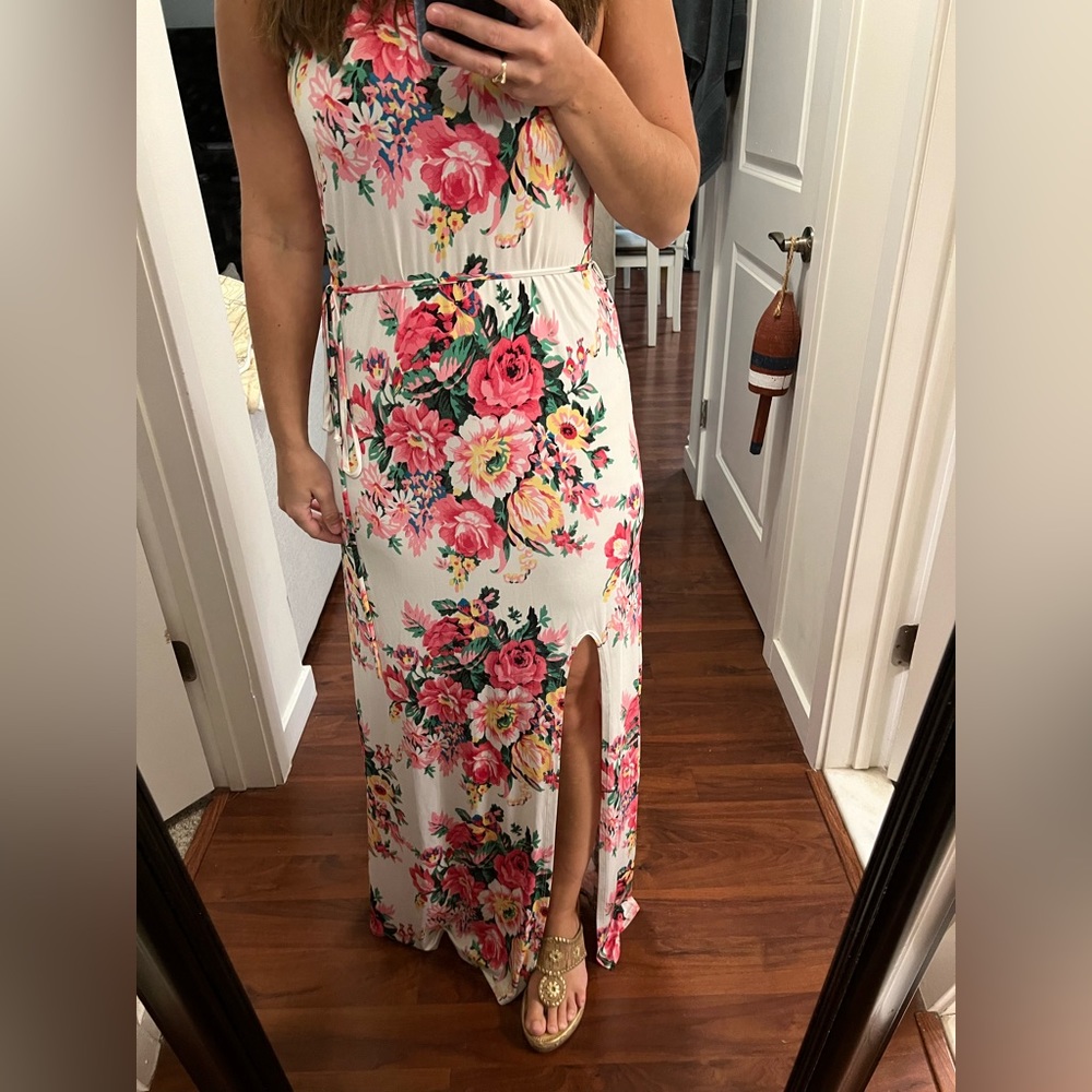 Floral maxi dress S